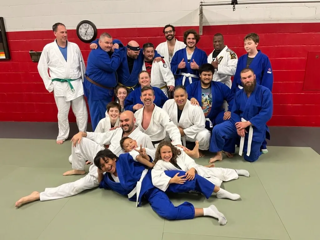 Martial arts students training