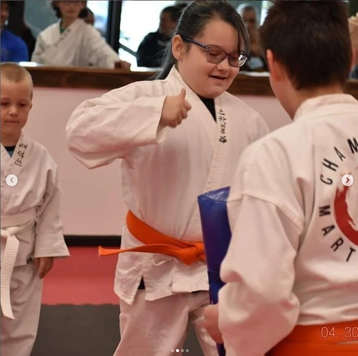 Student practicing martial arts at Champion Martial Arts